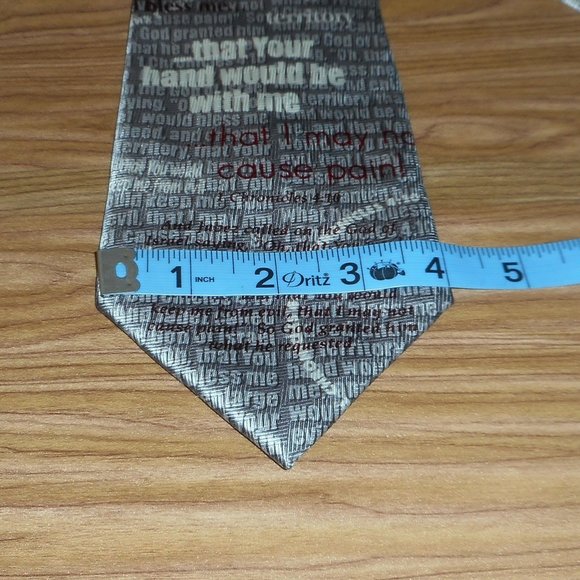 Christian scripture silk tie 1 Chronicles 4:10 - Picture 6 of 8